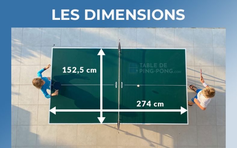 Les dimensions d’une table de ping-pong